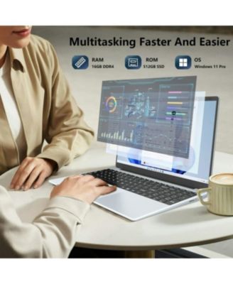 N95 Laptop, 15.6 FHD, Intel Alder Lake N95, 16GB RAM, 1TB SSD, Silver