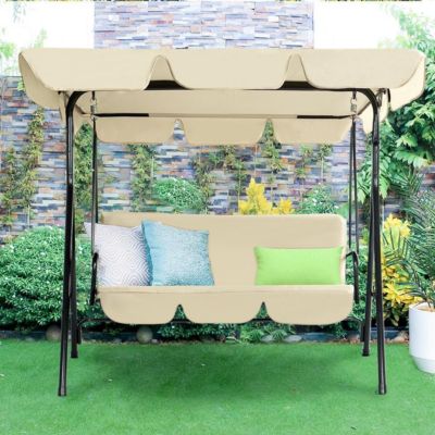 3-Seat Outdoor Patio Swing Chair