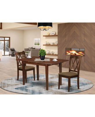 3-Pc Wood Mahogany Finish NOCL3-MAH-C Dining Room Set