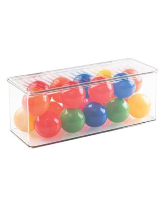 Stackable Hinged-Lid Storage Box - Clear