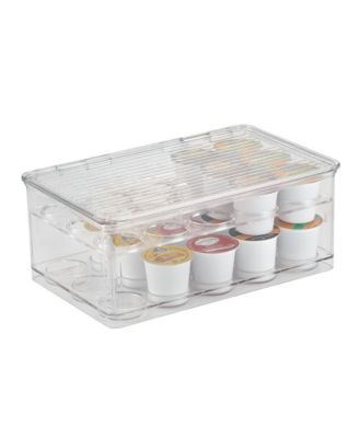 Stackable Coffee Pod Holder for K-Cup Pods - 29 K-Cup Capacity - Set of 2 - Clear