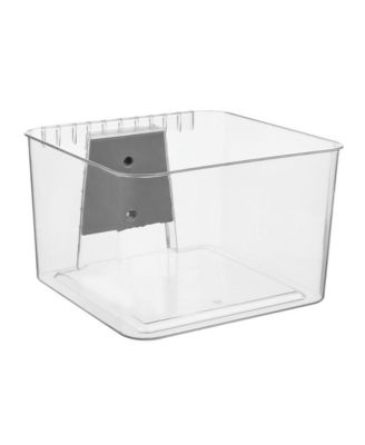 Medium Wall-Mounted Storage Bin and Bracket - Clear - Made in USA