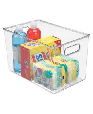 Plastic Storage Bin with Handles - Clear - Made in USA