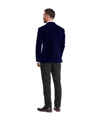 Men's 2-Piece Velvet Birdseye Lapel Slim-Fit Tuxedo