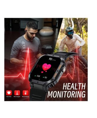 VASIP Smart Watches(Answer/Dial Calls) For Men With 1.96" HD Screen Remote Camera Control Music Playback Control Outdoor Sports Fitness Tracker For IOS And Android Phones