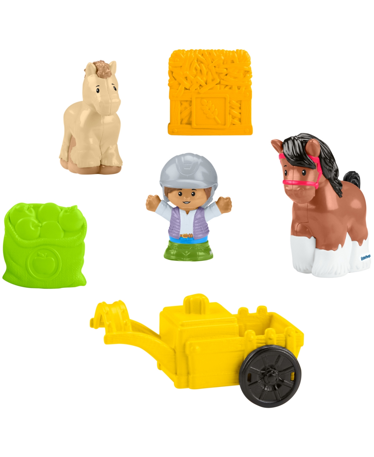 Little People Friendly Horses Stable Toddler Playset, 6 Play Pieces In Multi