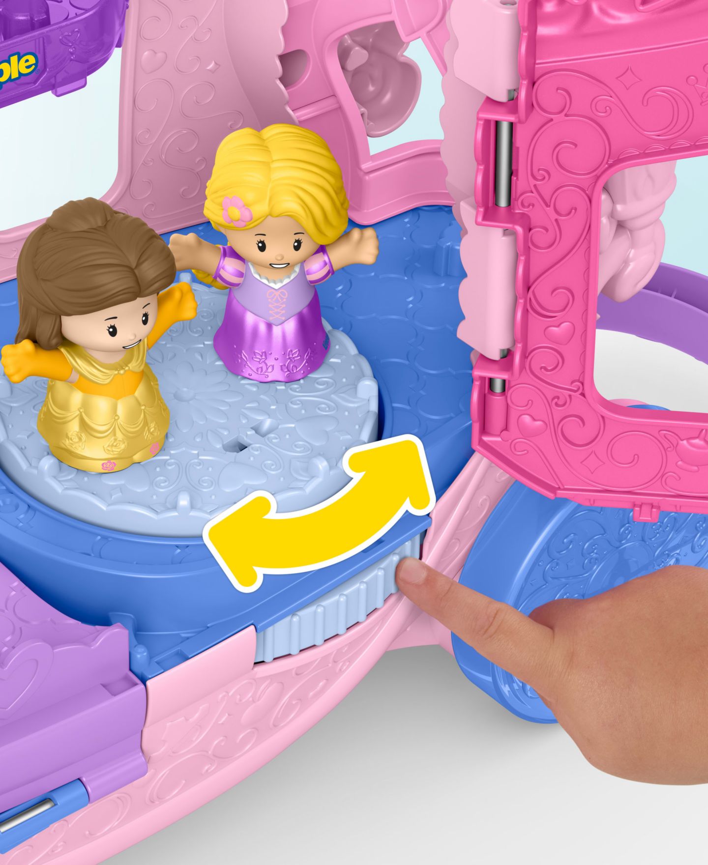 Детские фигурки Little People Disney Princess Pull-Along Musical Carriage with 2 Figures — фото 3