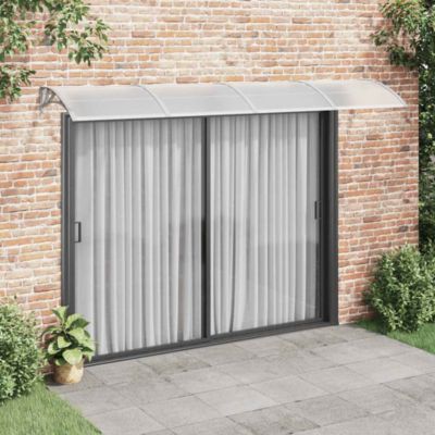 Door Canopy Grey, Transparent Polycarbonate, ABS, Aluminum