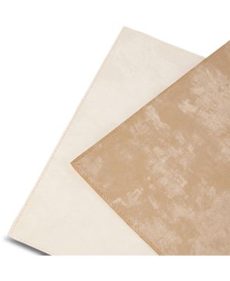 Velvet Reversible Premium Faux Leather 12" x 18" Rectangular Placemats Set of 4