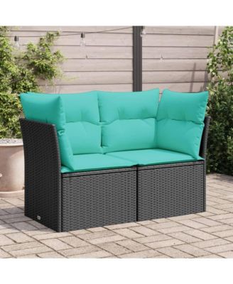 Garden Sofa Black, Blue