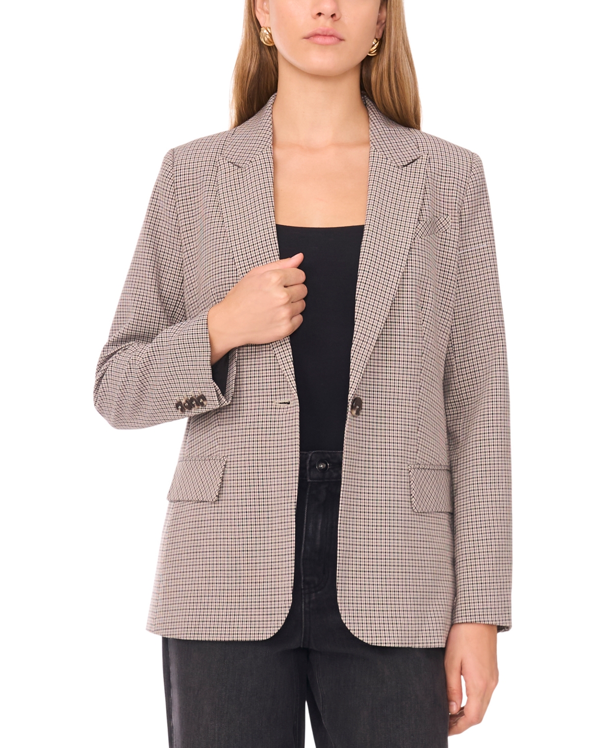 1.state Microcheck Blazer In Multi