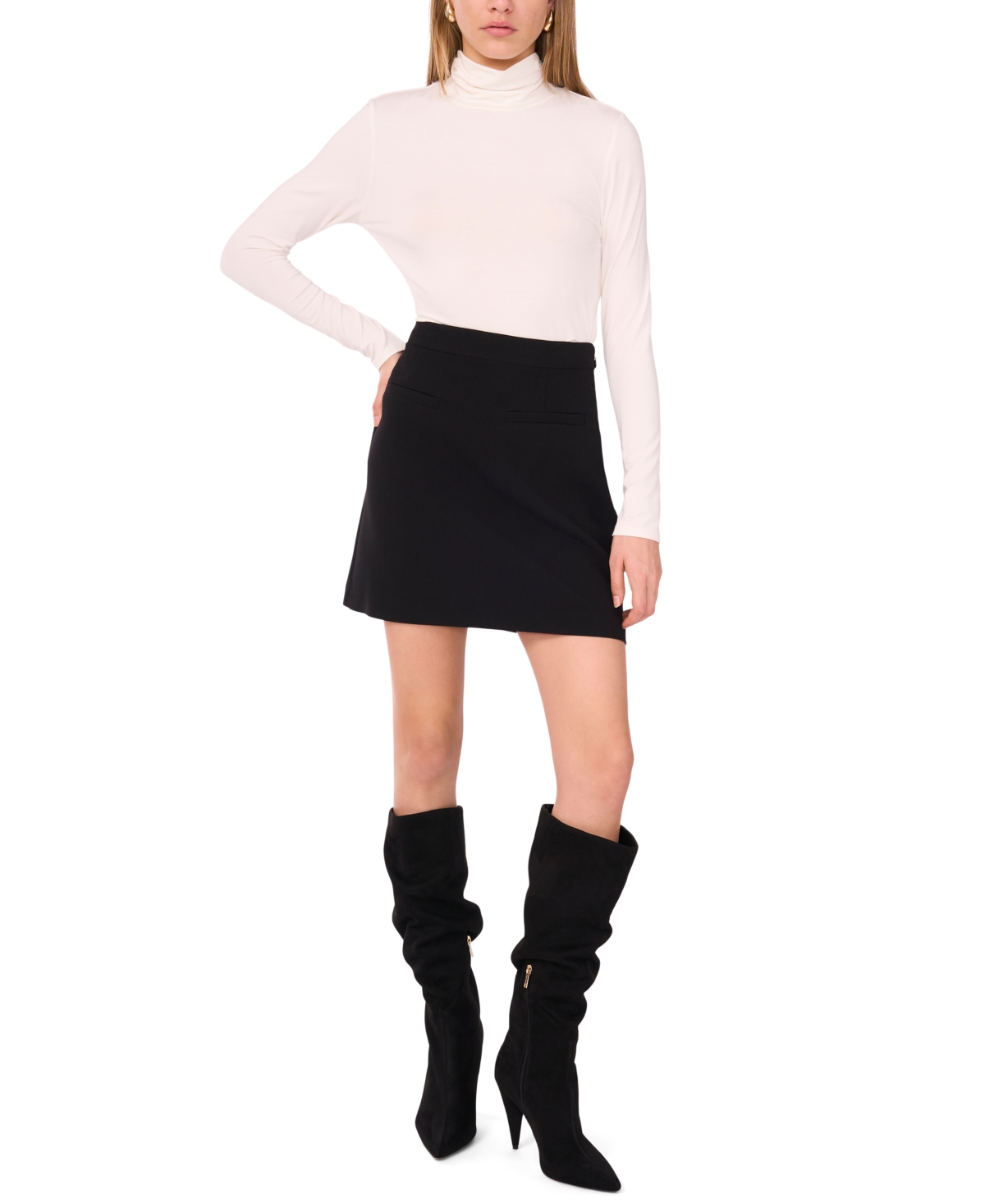 1.state Women's Welt Pocket Mini Skirt In Black