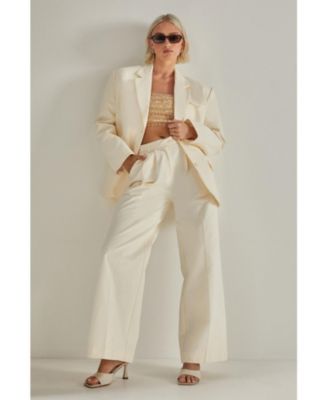 Women's Twill Buckle Tailored Pants