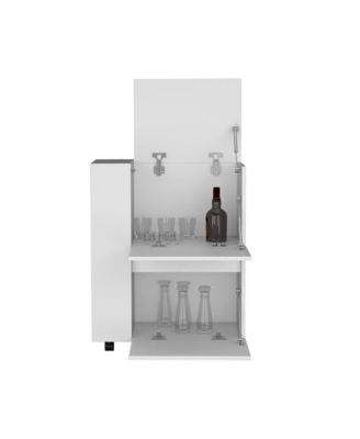 27.5 D x  40.5 W x  35.3 H Arlet Kitchen Island White/Macadamia MDF