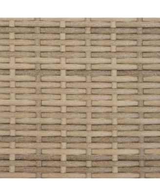 Garden Sofa Beige PE rattan, powder-coated steel, polyester fabric