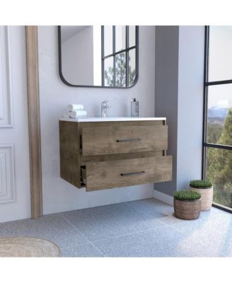 31.7”W MDF Praga Floating Vanity Sink