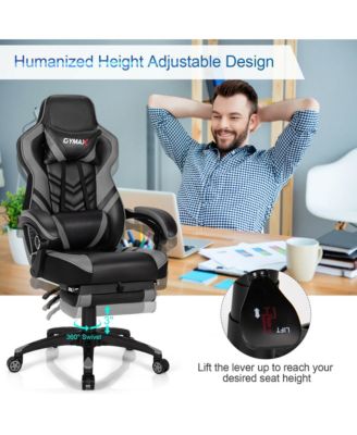 Office Computer Desk Chair Gaming Chair Adjustable Swivel w/Footrest