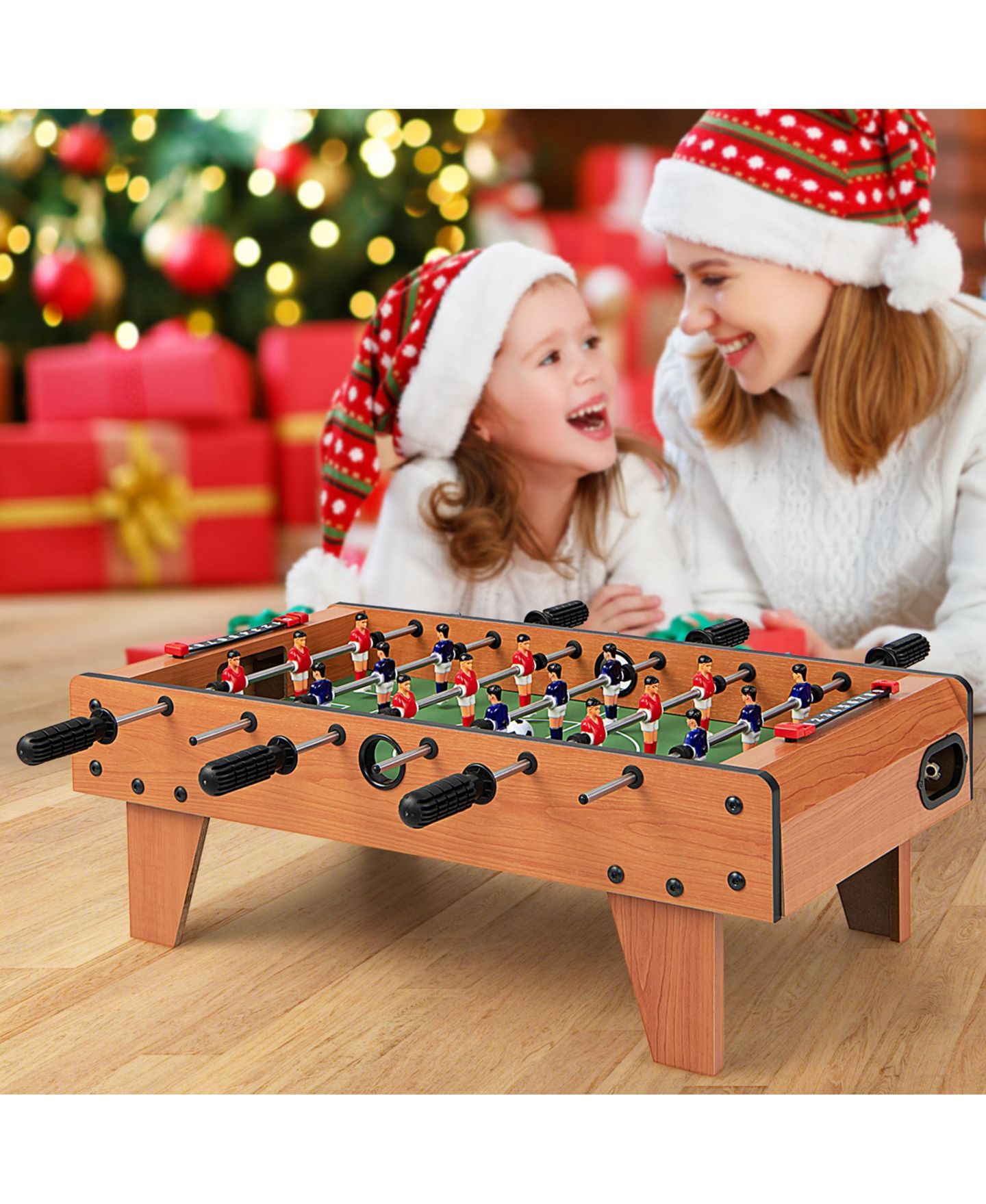 Детская игрушка Costway Competition 2-Player Foosball Table, от 3 лет, цвет: Натуральный — фото 2