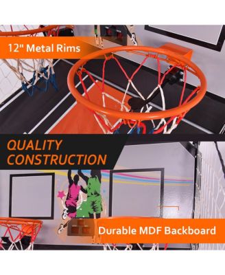 Dual LED Electronic Shot Basketball Arcade Game with 8 Game Modes 4 Balls Foldable