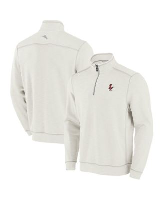 Tommy Bahama - Men's Cream St. Louis Cardinals Sport Tobago Bay Tri-Blend Half-Zip Sweatshirt