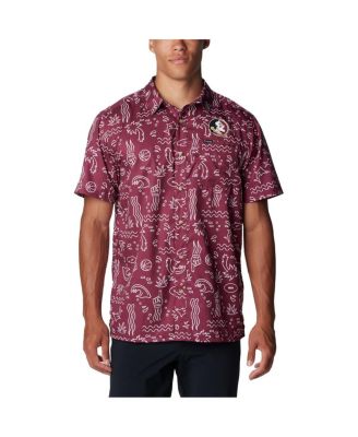 Columbia - Men's Garnet Florida State Seminoles Super Slack Tide Omni-Wick Button-Up Shirt