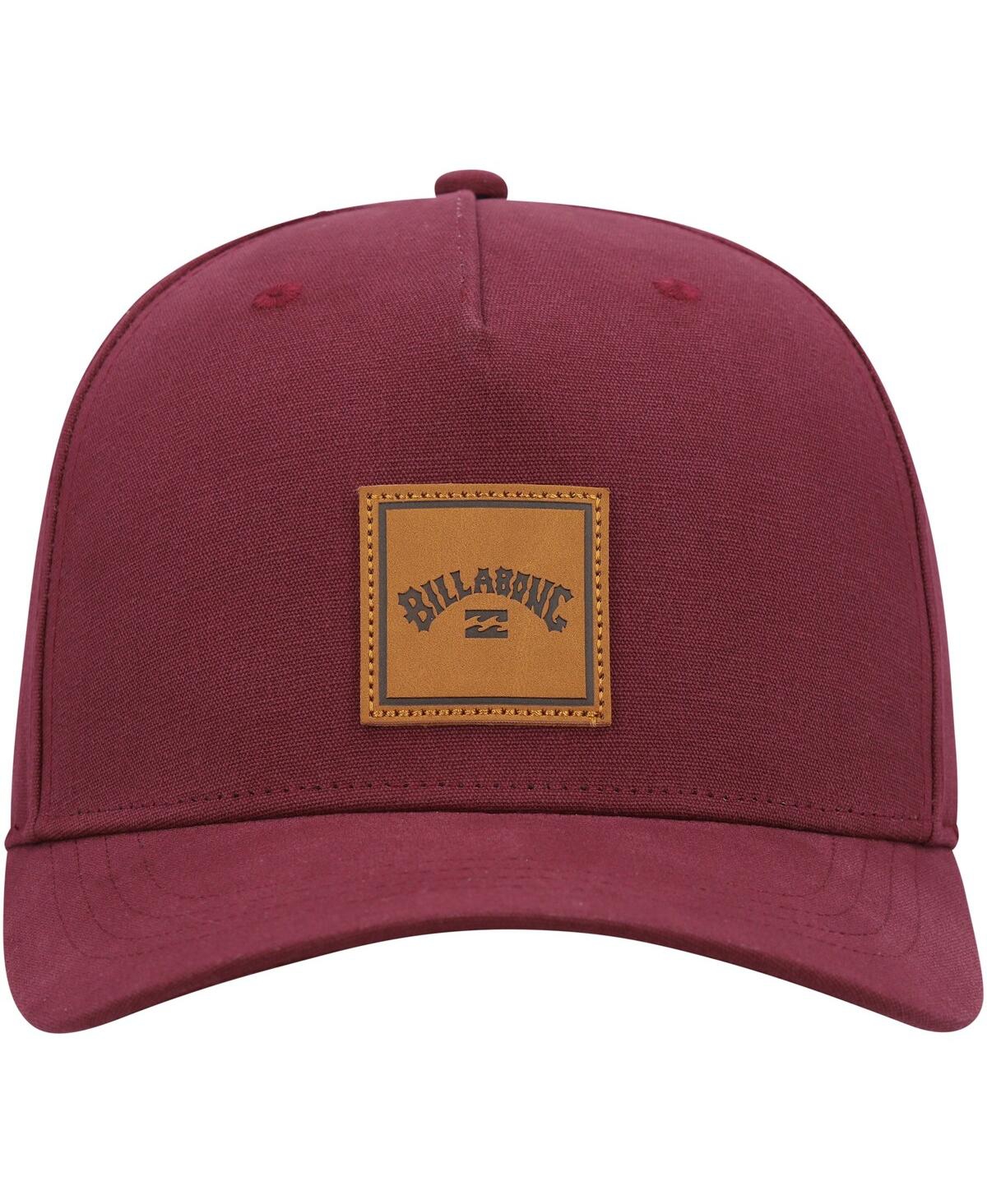 Billabong Men's Red Stacked Iii Snapback Hat In Red
