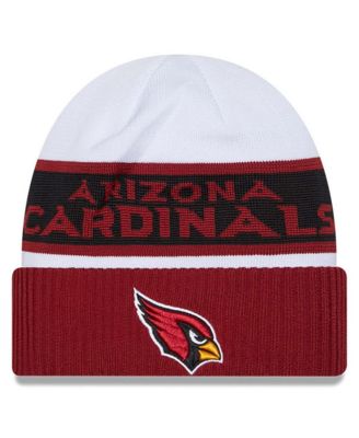 New Era - Men's White/Cardinal Arizona Cardinals 2023 Sideline Tech Cuffed Knit Hat