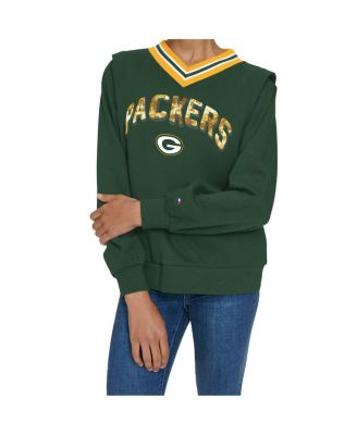 Women's Green Bay Packers Alice V-Neck Pullover Sweatshirt
