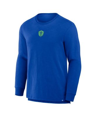 Men's Blue Seattle Sounders FC Lob Attempt Stadium Slub Long Sleeve T-Shirt