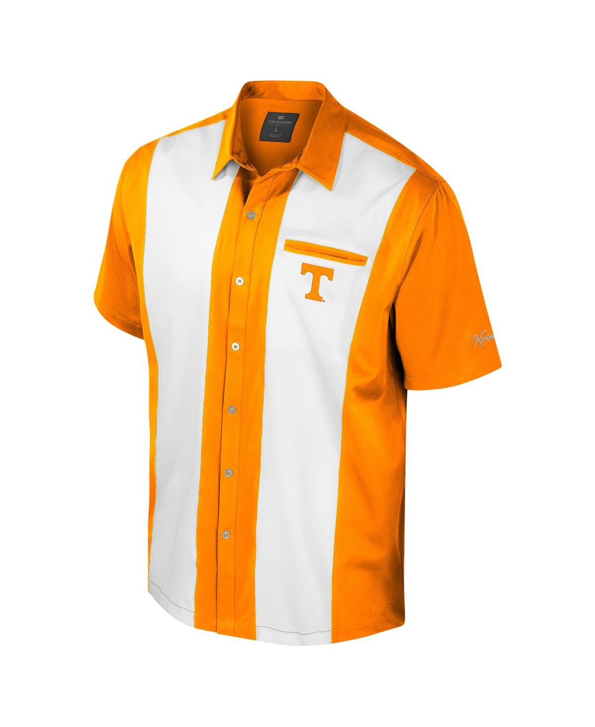 Colosseum Men's Tennessee Orange Tennessee Volunteers Strike Bowling Button-up Shirt In Yellow