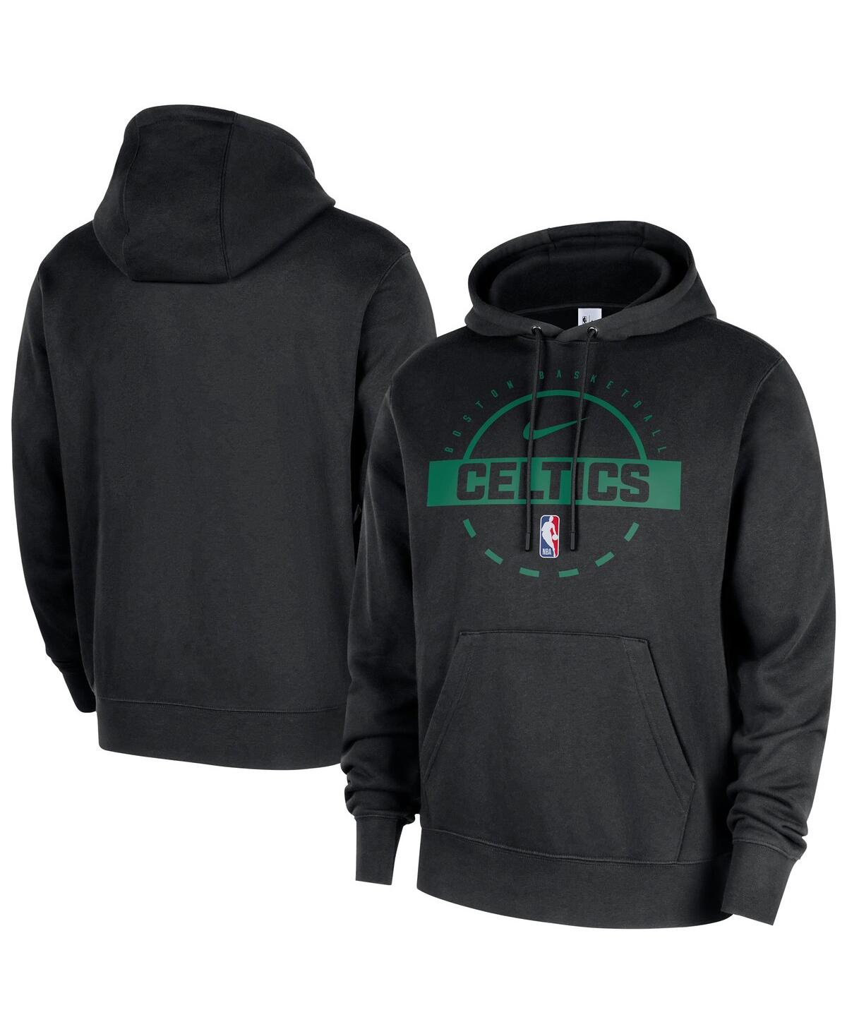 Nike Men's Black Boston Celtics 2025/26 Authentic Practice Club Pullover Hoodie In Black