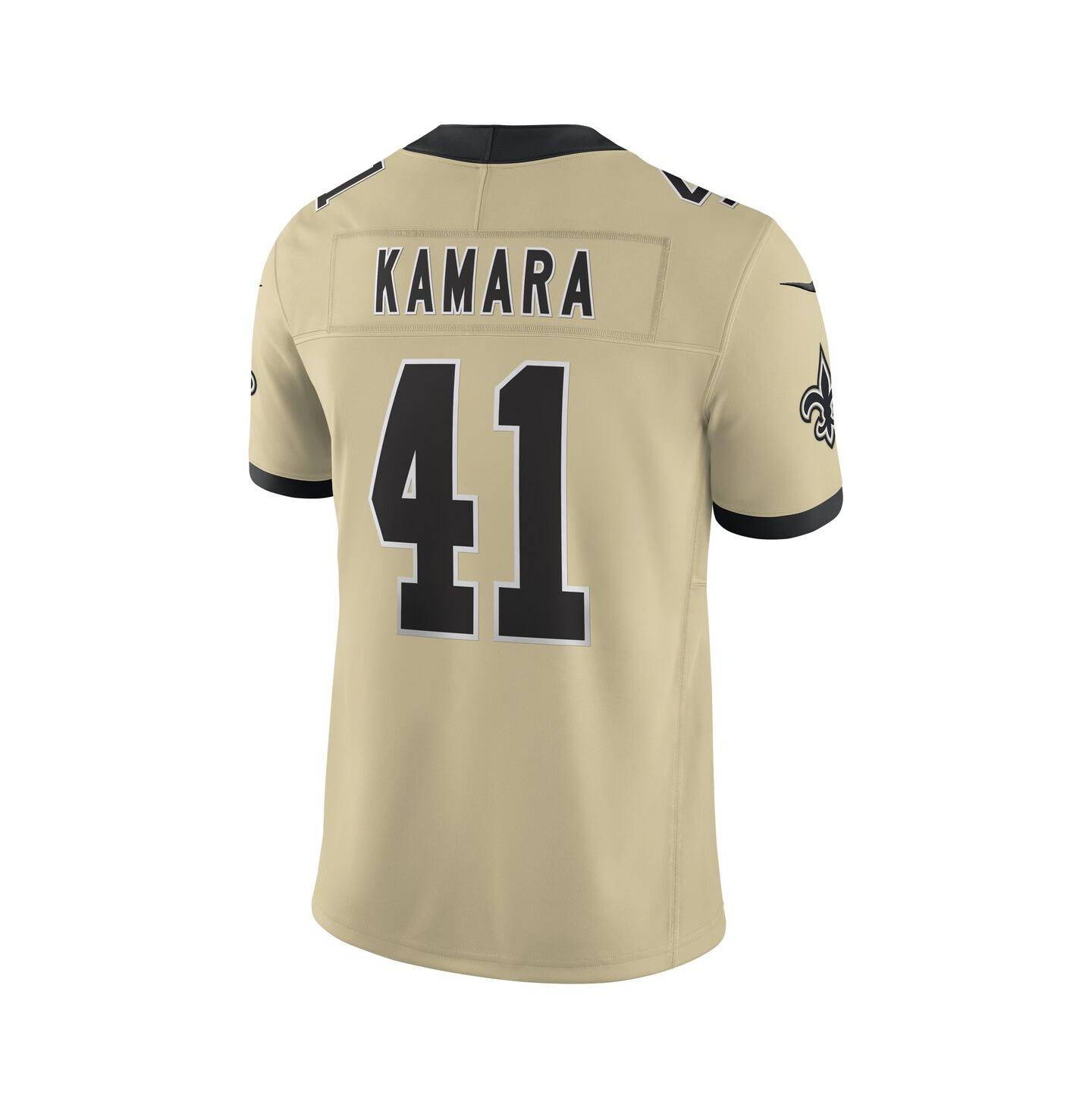 Мужской топ Nike Alvin Kamara Gold New Orleans Saints Gameday Golds Alternate Vapor F.U.S.E. Limited Jersey — фото 3