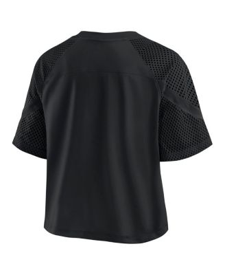 Women's New Orleans Saints Oversized Raglan V-Neck Blackout Fashion Jersey