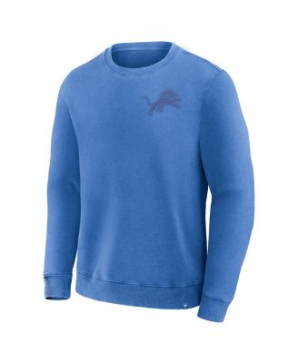 Men's Blue Detroit Lions Deep Route Pullover Sweatshirt