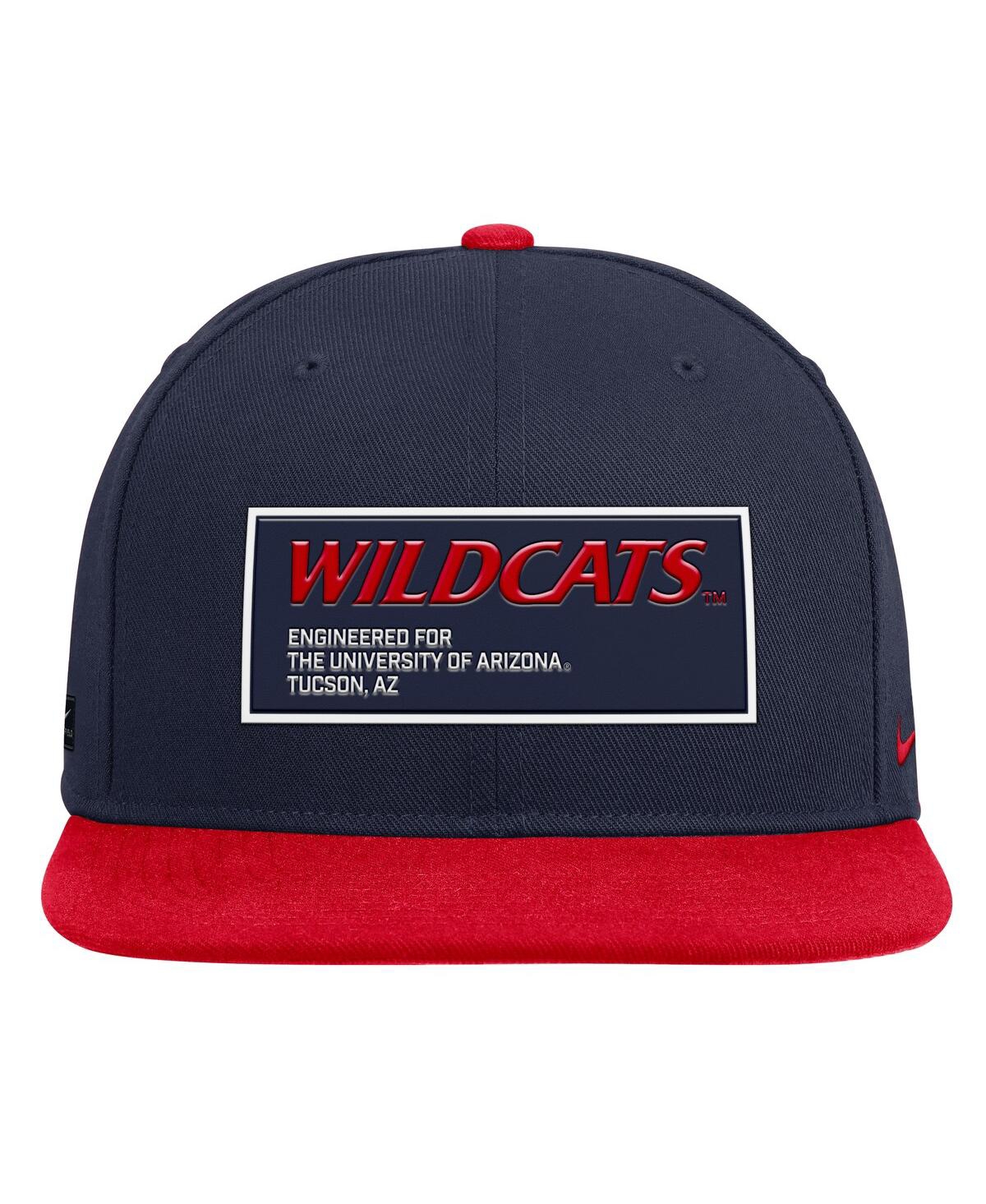 Nike Men's Navy/red Arizona Wildcats 2025 On-field Patch Pro Dri-fit Snapback Hat In Blue