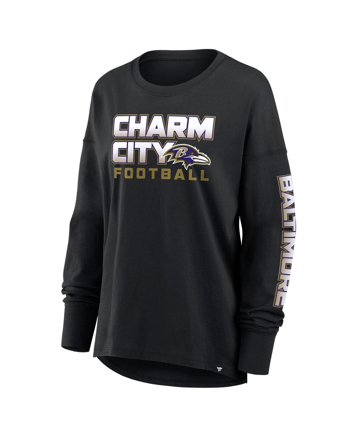 Fanatics Women's Black Baltimore Ravens Hometown Legacy Long Sleeve T-shirt In Black