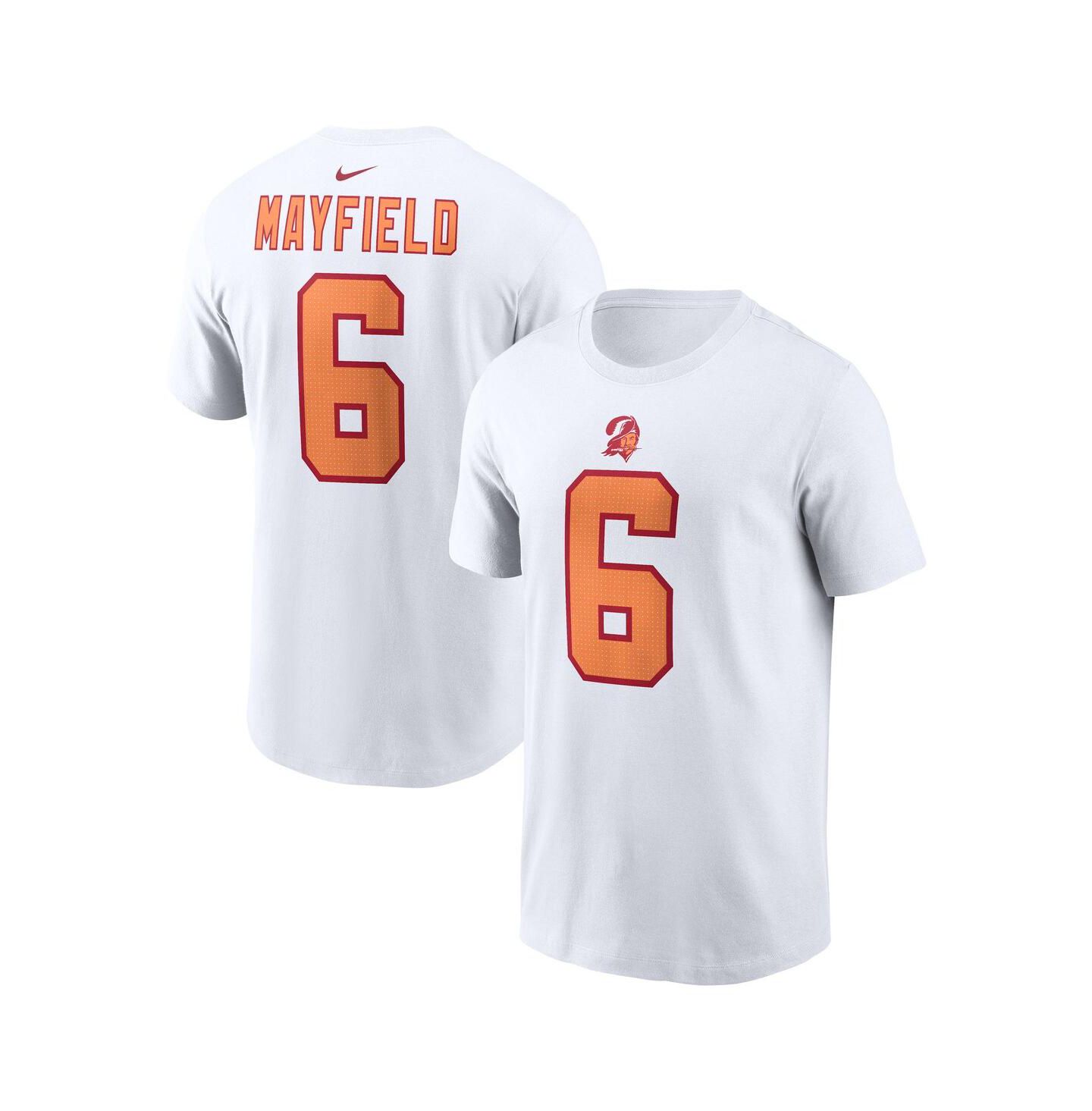Мужская футболка Nike Baker Mayfield White '76 Tampa Bay Buccaneers 50th Season Name & Number — фото 1