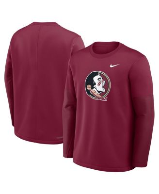 Men's Garnet Florida State Seminoles 2025 Sideline Coach Performance Long Sleeve T-Shirt