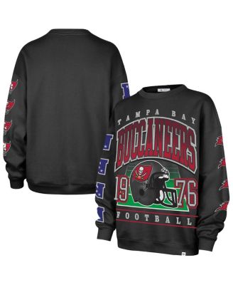 '47 Brand - Women's Charcoal Tampa Bay Buccaneers Go Big Oversized Pullover Sweatshirt