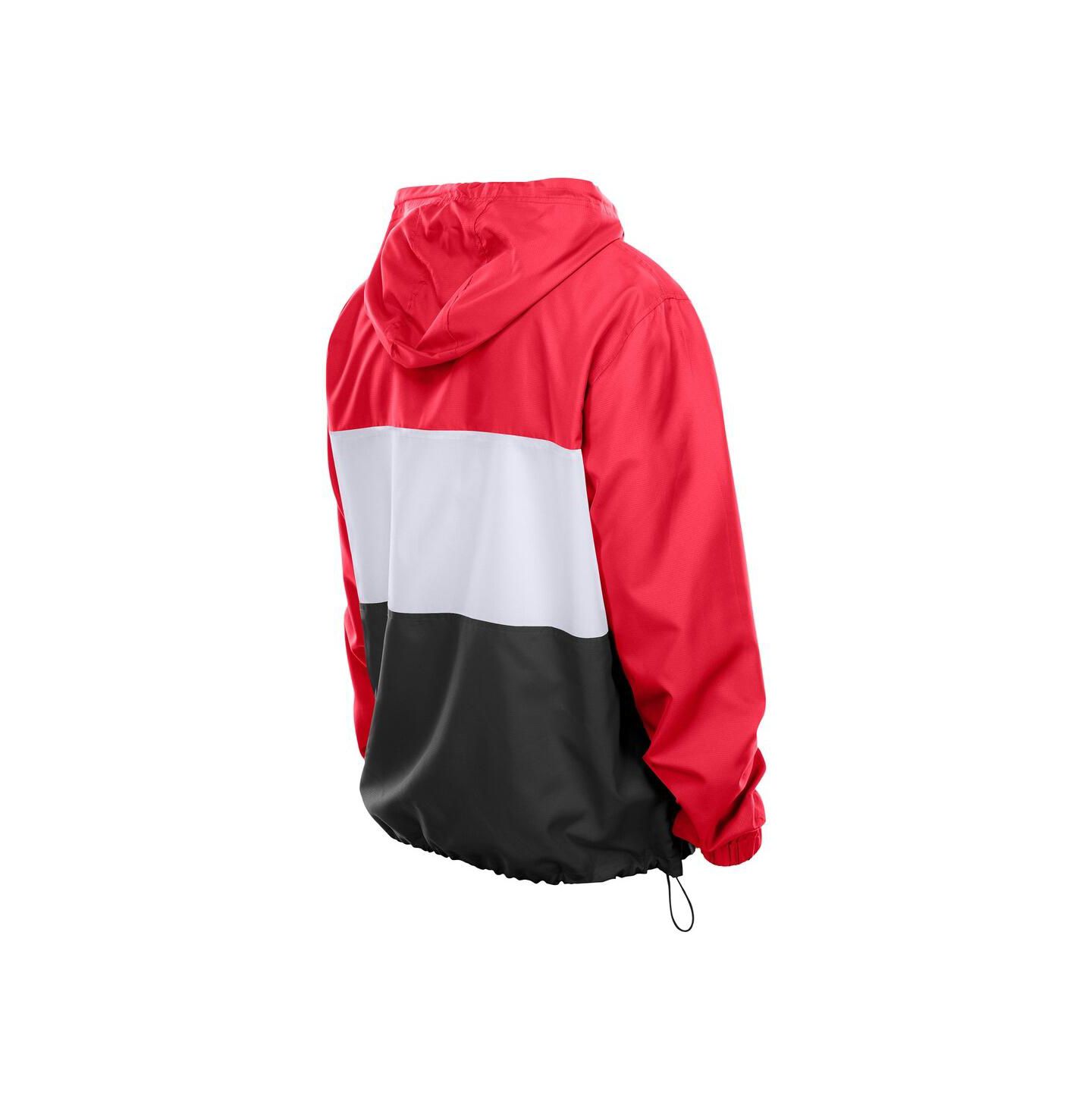 Мужская куртка New Era Red Kansas City Chiefs Ripstop Quarter-Zip Hooded Windbreaker — фото 2