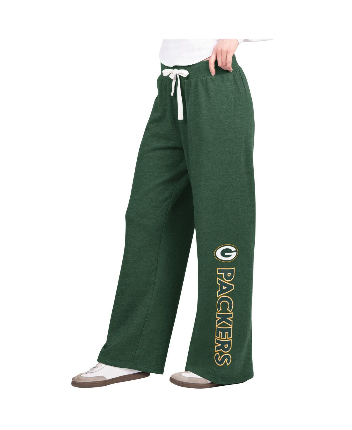 G-iii 4her By Carl Banks Green Green Bay Packers Field Wide Leg Sweatpants In Green