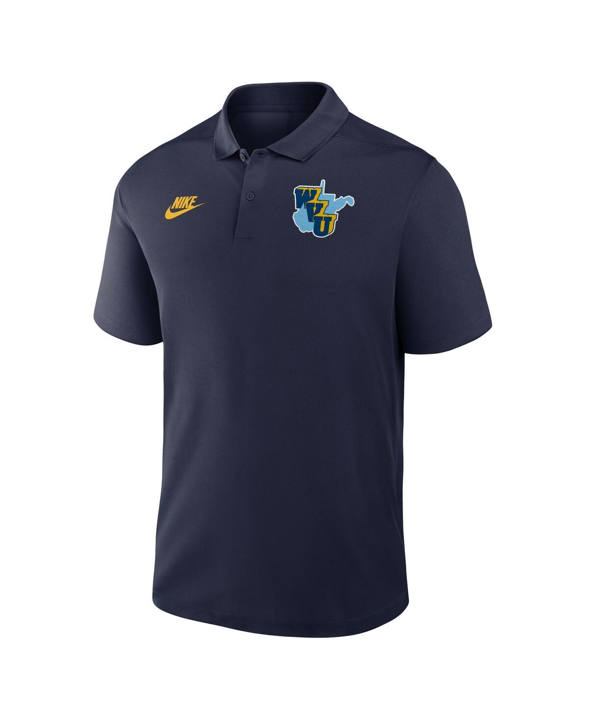 Nike Navy West Virginia Mountaineers Vault Victory Dri-fit Polo In Blue