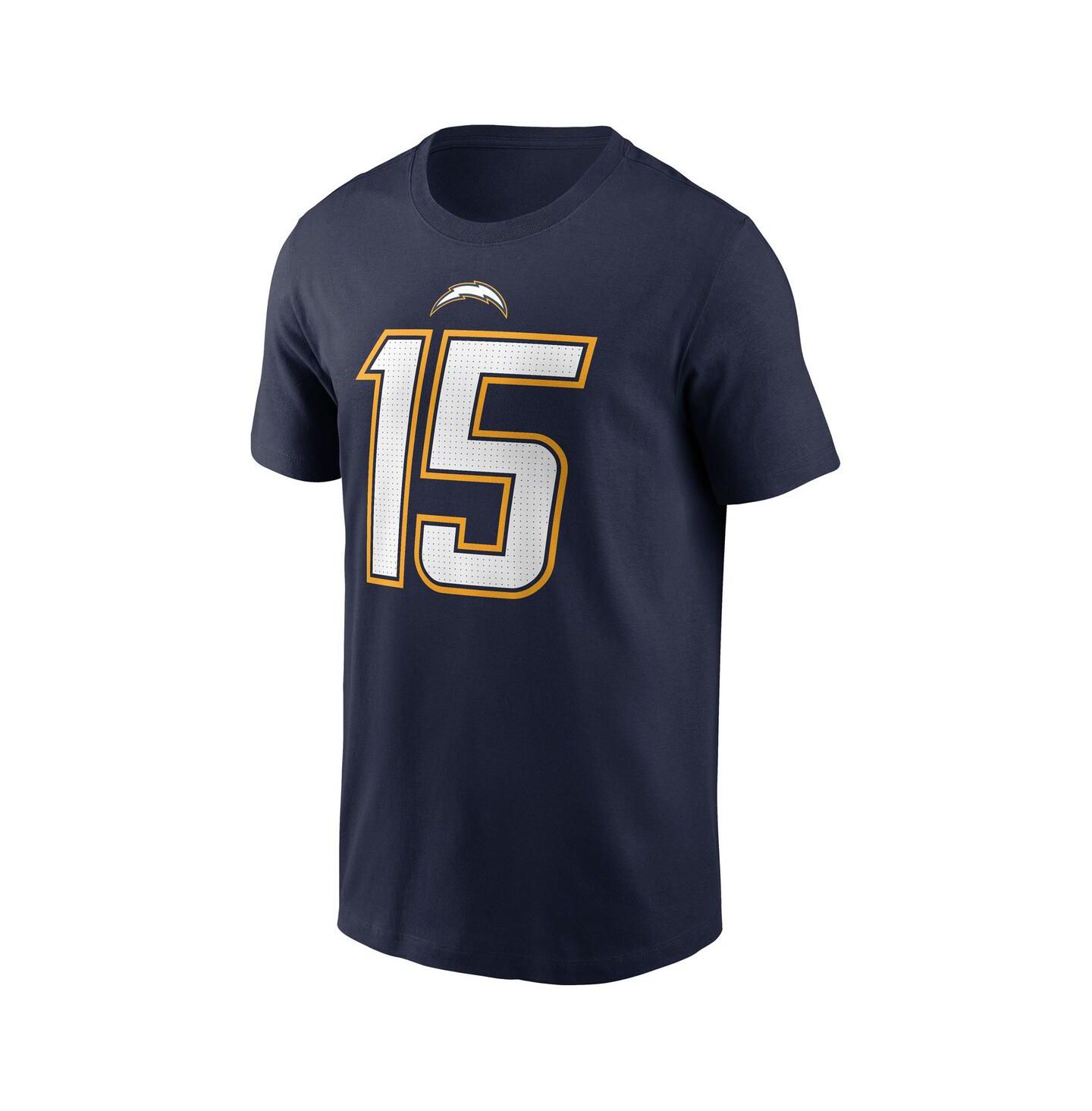Мужская футболка Nike Ladd McConkey Navy Los Angeles Chargers Alternate Super Chargers Name & Number — фото 2