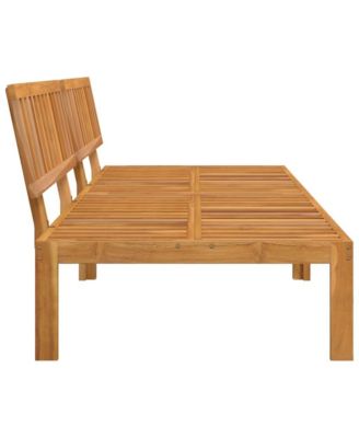 Garden Pallet Middle Sofa Natural Wood Solid acacia wood Medium