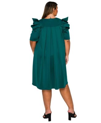 Women's Plus Size Zaya Pleated Swing Dress