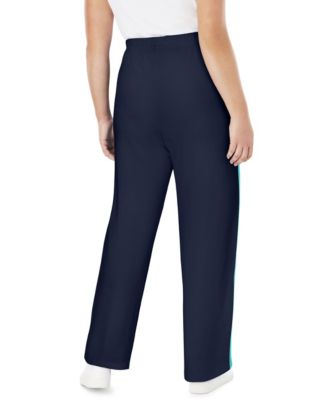 Women's Within Cotton French Terry Straight-Leg Pull-On Side-Stripe Pants