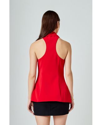 Women's A-Line Choker Tie Top