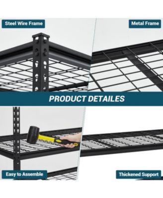 Garage Shelving Heavy Duty, Storage Shelves 2500Lbs Capacity, Adjustable Metal Shelving Unit, 5 Tier Industrial Shelves