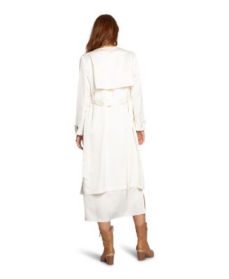 Women's Love Language Satin Trench