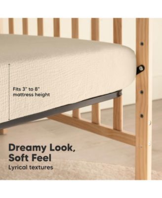 Lyra Muslin Crib Sheets for Boys, Girls, 2pk 52x28 Cotton Baby Crib Mattress Sheets Fitted, Soft, Breathable